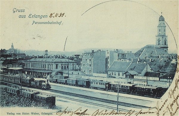 Bahnhof Erlangen 1899