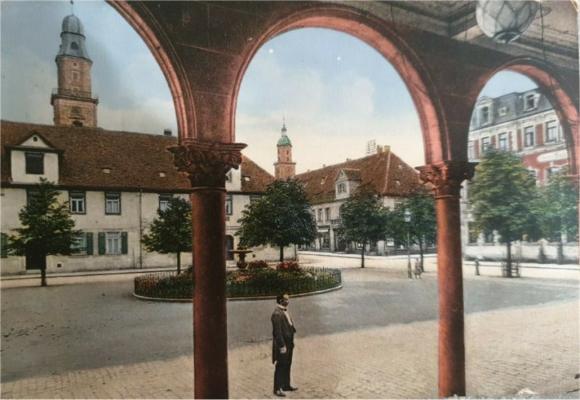 Erlangen Bahnhofplatz um1910