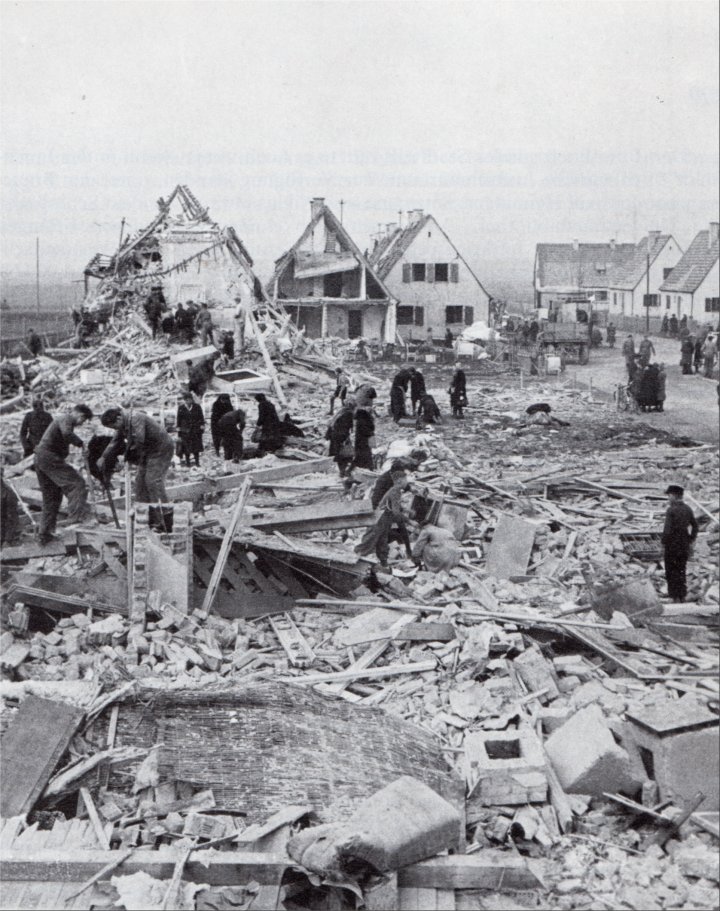 Erlangen, die Bombadierung der Stadtrandsiedlung 1942