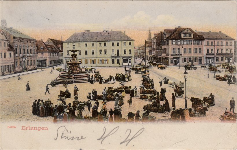 Erlangen, Marktplatz 1904