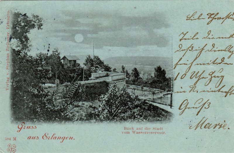 Erlangen, Wasserreservoir am Burgberg 1898