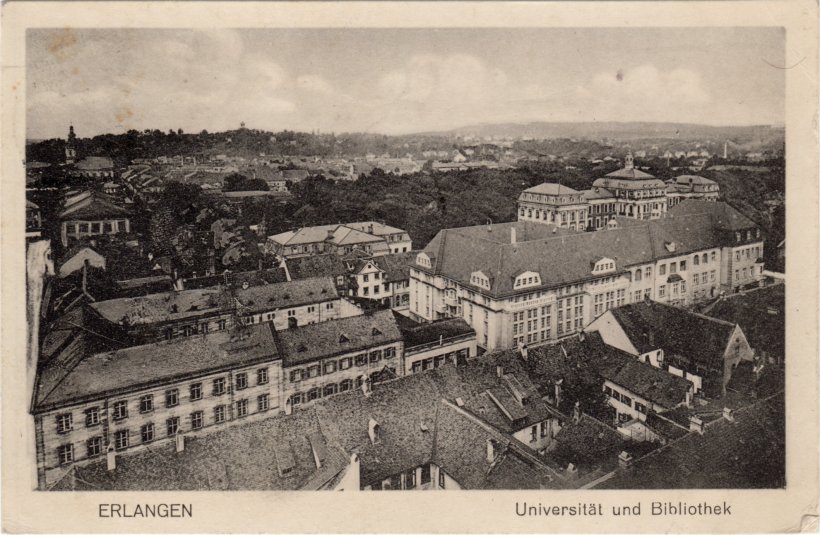 Erlangen, Volksschule und Universitätsbibliothek