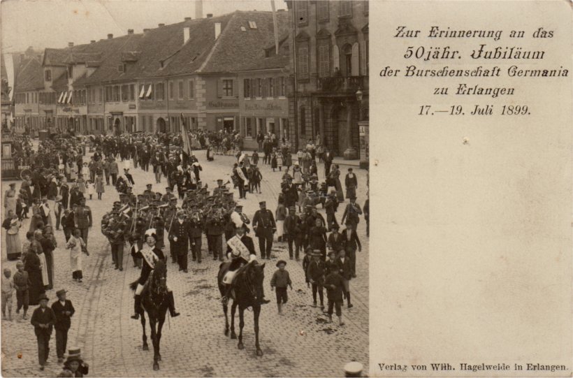 Erlangen, Jubiläum der Burschenschaft Germania 1899