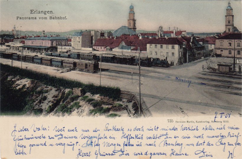 Erlangen, Bahnhof 1901