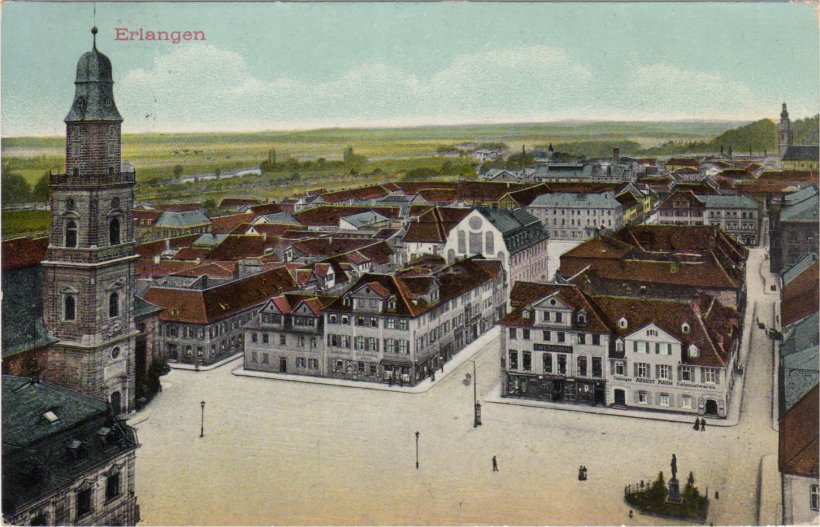 Erlangen, Luitpoldplatz, heute Hugenottenplatz (Hugo)