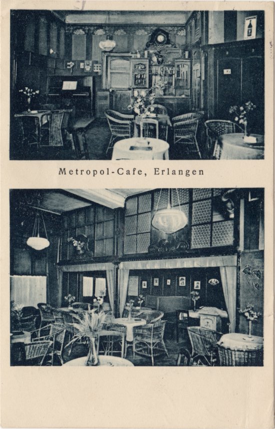 Erlangen, Metropol-Cafe, um 1929