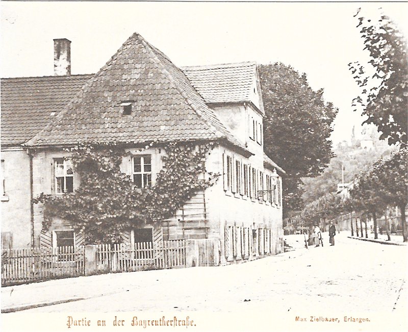 Erlangen, Partie an der bayreuther Straße um 1900