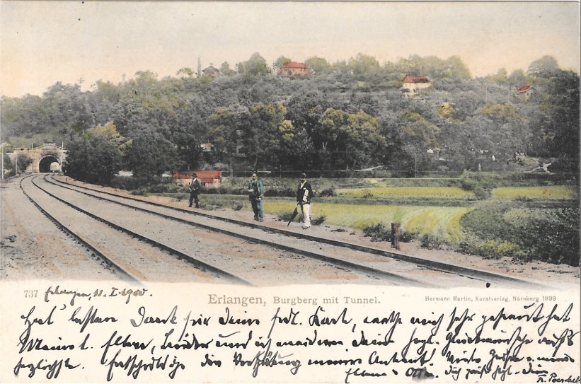 Erlangen, Halt am Tunnel 1899