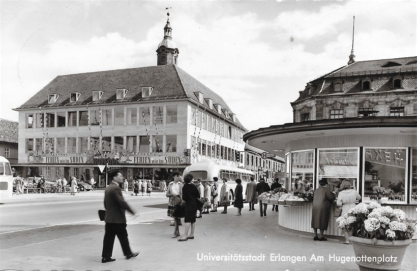 Erlangen Hugenottenplatz um 1965