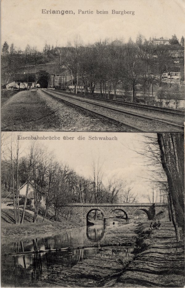 Eisenbahntunnel und Brücke Erlangen