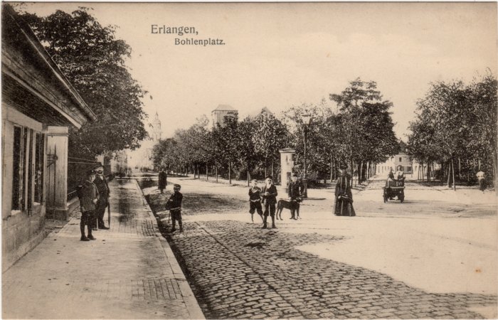 Bohlenplatz in Erlangen 1909