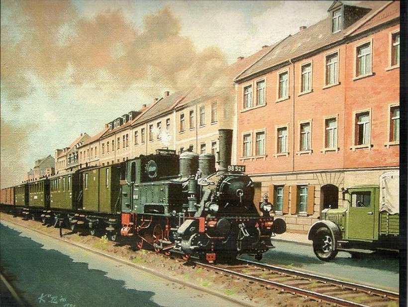 Sekundärbahn Erlangen-Gräfenberg vor der Werner-von-Siemens-Str. 10